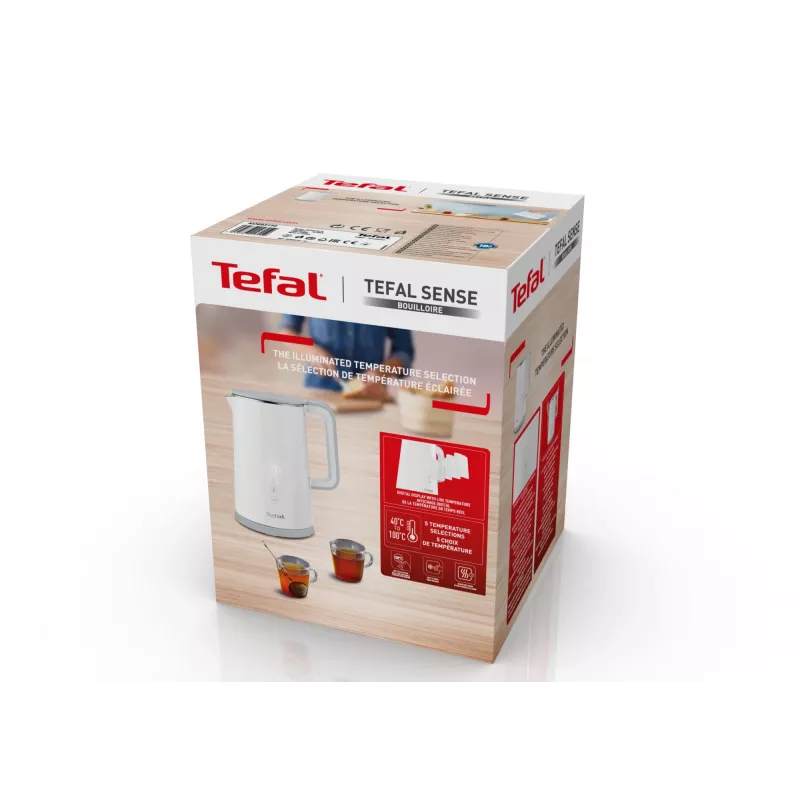 Elektrinį virdulį Tefal KO6931, 1,5 l, 1800 W, baltas, 5 temperatūros nustatymai, palaikymas šiltai 30 min.