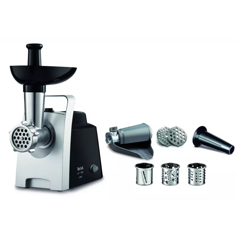 Tefal HV1 NE1098 mėsmalė 1400 W 1,7 kg/min Juoda, Sidabrinė