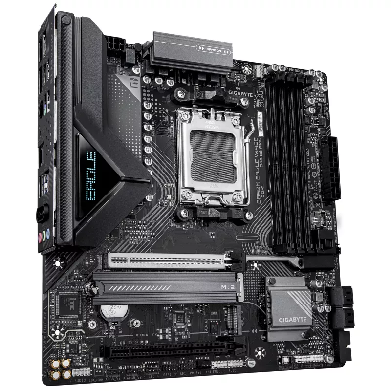 Motininė plokštė GIGABYTE B850M EAGLE WIFI6E Socket AM5, skirta AMD Ryzen 7000/8000/9000, DDR5 iki 8200MHz (OC), PCIe 5.0, Wi‑Fi 6E, 2.5 GbE