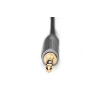 Garso adapterio laidas Digitus DB-510330-010-S 3,5 mm į RCA 1 m juodas