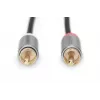 Garso adapterio laidas Digitus DB-510330-010-S 3,5 mm į RCA 1 m juodas