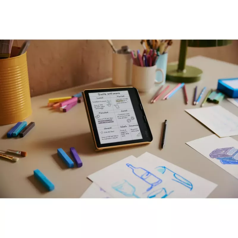 E. knygų skaityklė Kobo Libra Colour 7 colių E Ink Kaleido, 32 GB, Wi‑Fi, Bluetooth, atspari vandeniui, balta