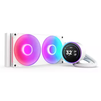 „Viskas viename“ skysčio aušintuvas NZXT Kraken Elite 280 RGB 14 cm baltas