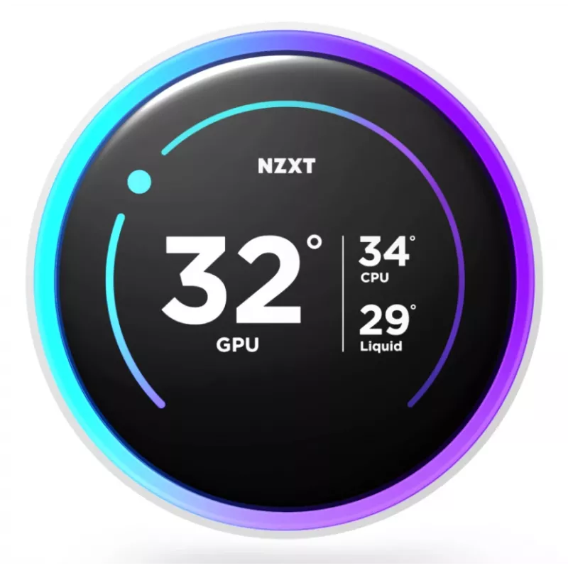 „Viskas viename“ skysčio aušintuvas NZXT Kraken Elite 280 RGB 14 cm baltas