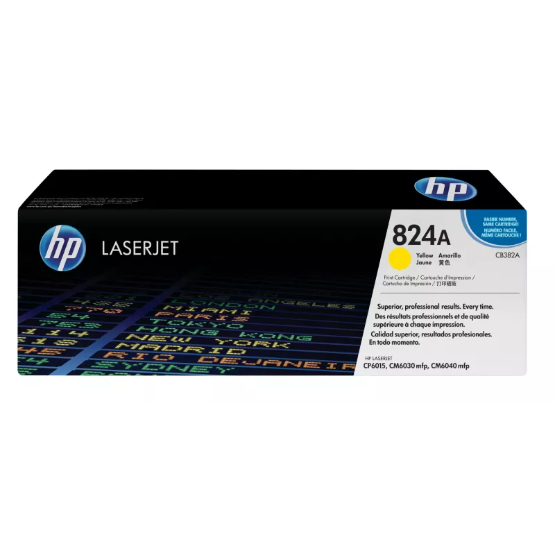 HP 824A Geltona Originali LaserJet tonerių kasetė, 21000 puslapių, Geltona, 1 vnt.