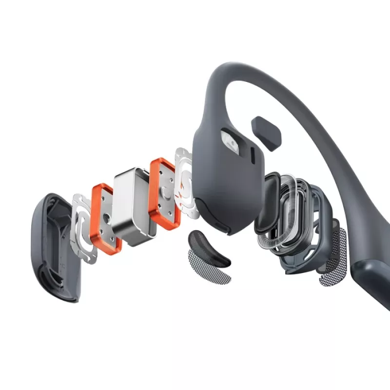 Shokz OpenRun Pro 2 ausinės, binauralinės belaidės ant ausies, IP55, 12 h grojimo laikas, Bluetooth 5.3, 150 mAh, juodos