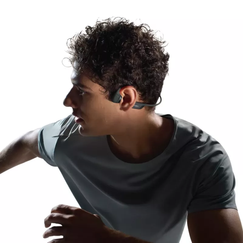 Shokz OpenRun Pro 2 ausinės, binauralinės belaidės ant ausies, IP55, 12 h grojimo laikas, Bluetooth 5.3, 150 mAh, juodos