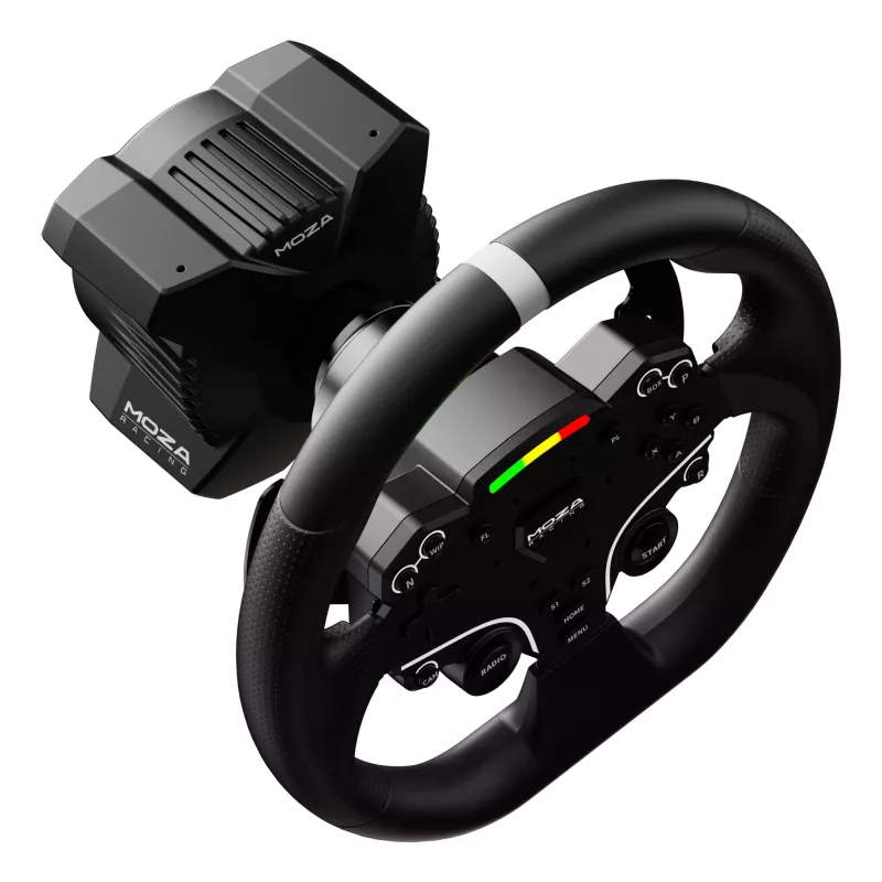 Moza Racing R3 lenktynių vairas ir pedalai, skirti PC, Vairas + pedalai, PC, D-pad, Meniu mygtukas, Režimo mygtukas, Pauzės/Nustatymo mygtukas, Start mygtukas, Skaitmeninis, Neribotas, Tiesioginė pavara
