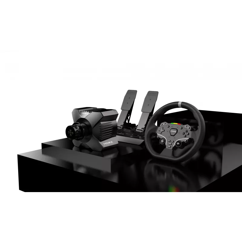 Moza Racing R3 lenktynių vairas ir pedalai, skirti PC, Vairas + pedalai, PC, D-pad, Meniu mygtukas, Režimo mygtukas, Pauzės/Nustatymo mygtukas, Start mygtukas, Skaitmeninis, Neribotas, Tiesioginė pavara