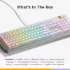 Mechaninė pilno dydžio (100 %) laidinė klaviatūra GLORIOUS GMMK 3 HE — balta, USB, QWERTY, RGB