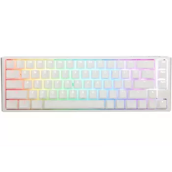 Ducky One 3 Classic Pure White SF klaviatūra, skirta žaidimams, USB mechaninė, 67 klavišai, RGB