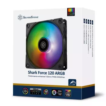 Ventiliatorius Sidabrinėstone Shark Force 120 ARGB 2500 RPM 4.66 mmH2O