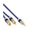 InLine Audio kabelis Premium 2x RCA patinas / 3,5 mm patinas auksuotas 2 m