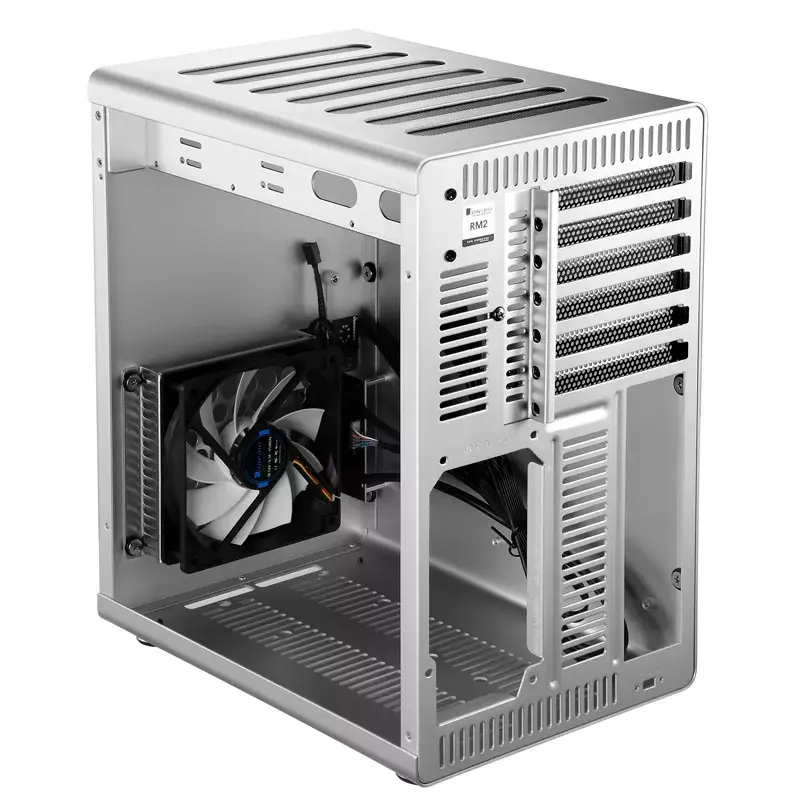 Kompiuterio korpusas Jonsbo RM2 sidabrinis ATX ITX micro ATX 120mm ventiliatoriai