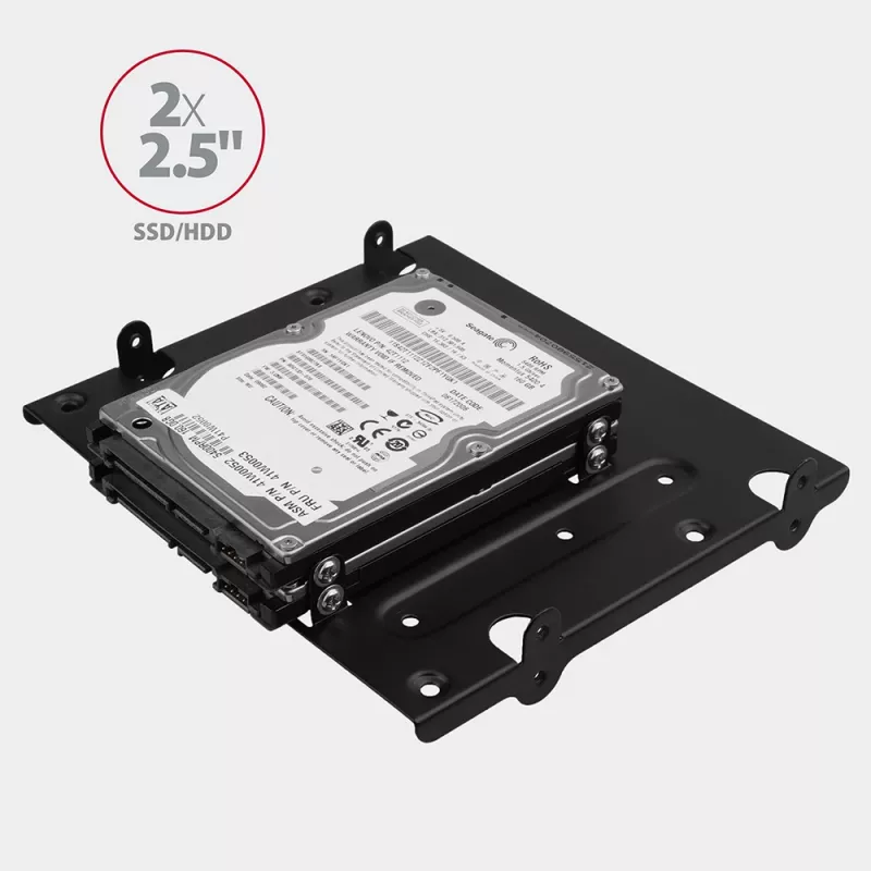 Axagon RHD-435 laikiklis 4x 2,5 colio arba 2x 2,5 colio HDD/SSD ir 1x 3,5 colio HDD į 5,25 colio nišą, metalinis