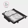 Axagon RHD-435 laikiklis 4x 2,5 colio arba 2x 2,5 colio HDD/SSD ir 1x 3,5 colio HDD į 5,25 colio nišą, metalinis