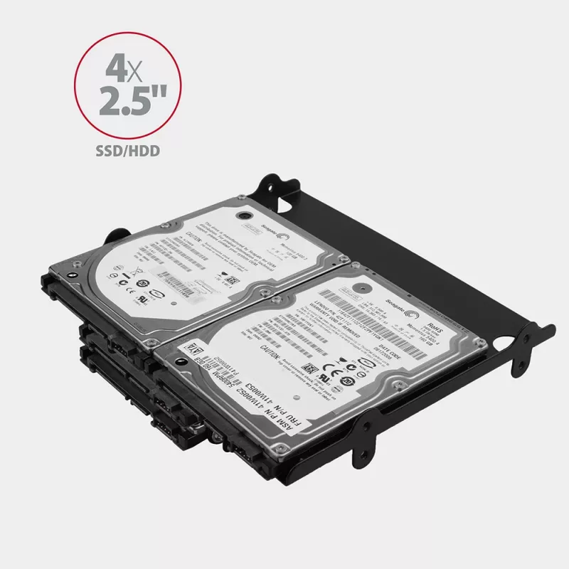 Axagon RHD-435 laikiklis 4x 2,5 colio arba 2x 2,5 colio HDD/SSD ir 1x 3,5 colio HDD į 5,25 colio nišą, metalinis