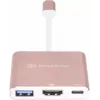 USB-C į HDMI vaizdo adapteris SidabrinėSTONE EP08 (USB‑C 3.1, HDMI) Rožinis