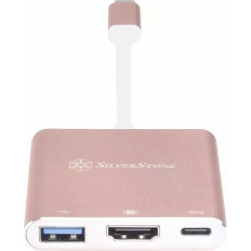 USB-C į HDMI vaizdo adapteris SidabrinėSTONE EP08 (USB‑C 3.1, HDMI) Rožinis