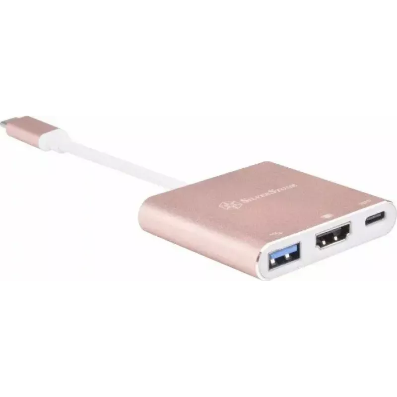 USB-C į HDMI vaizdo adapteris SidabrinėSTONE EP08 (USB‑C 3.1, HDMI) Rožinis