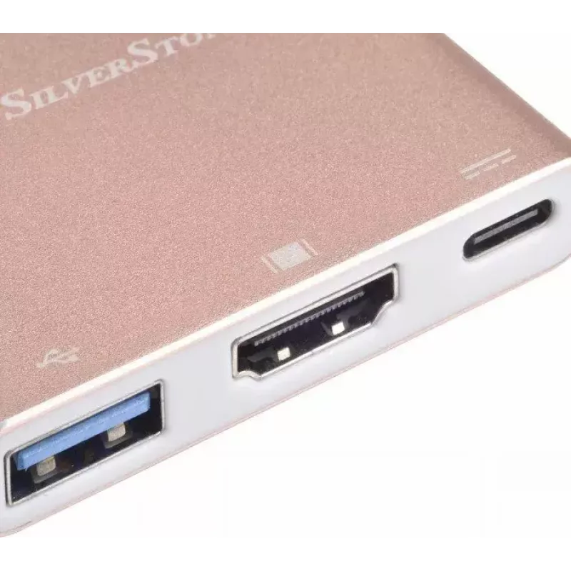 USB-C į HDMI vaizdo adapteris SidabrinėSTONE EP08 (USB‑C 3.1, HDMI) Rožinis