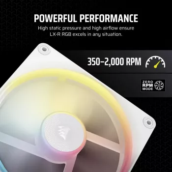 CORSAIR Icue Link Lx140-r RGB 140mm Pwm Reverse Fans Starter Kit - Balta