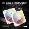 CORSAIR Icue Link Lx140-r RGB 140mm Pwm Reverse Fans Starter Kit - Balta