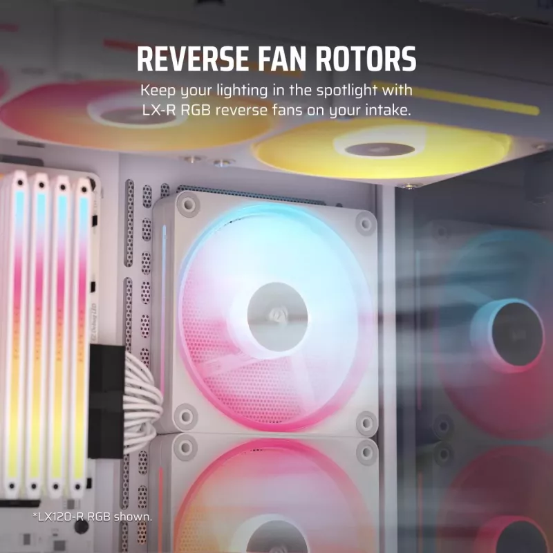 CORSAIR Icue Link Lx140-r RGB 140mm Pwm Reverse Fans Starter Kit - Balta