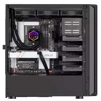 PC korpusas Sidabrinėstone SETA D1 Midi Tower juodas