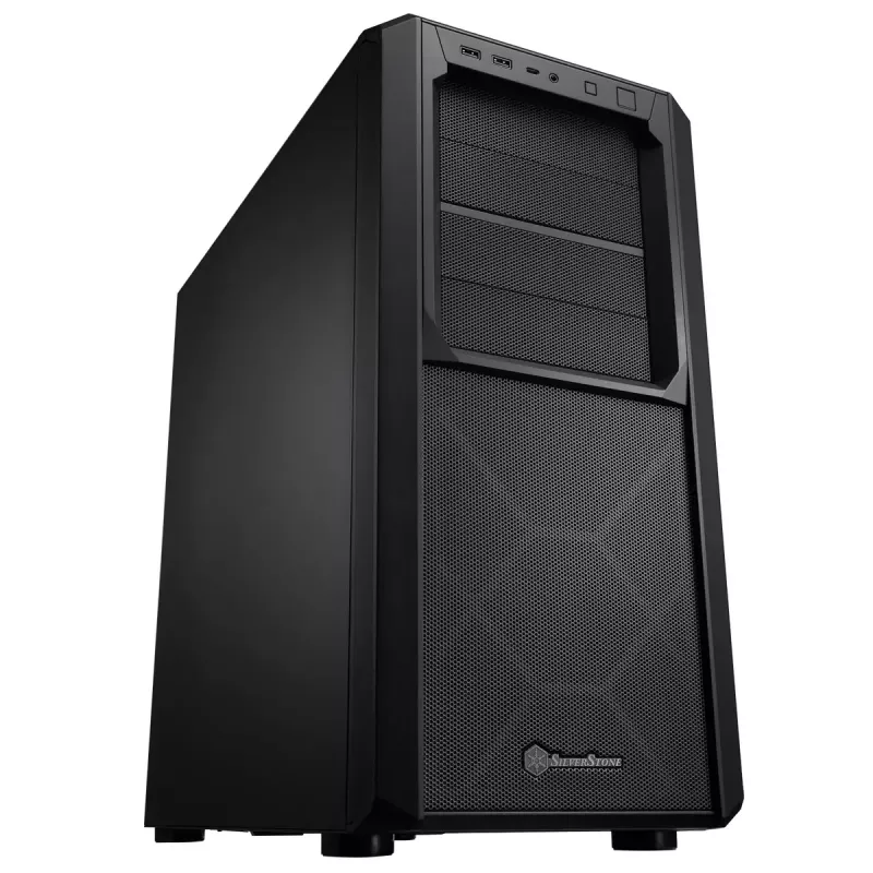 PC korpusas Sidabrinėstone SETA D1 Midi Tower juodas