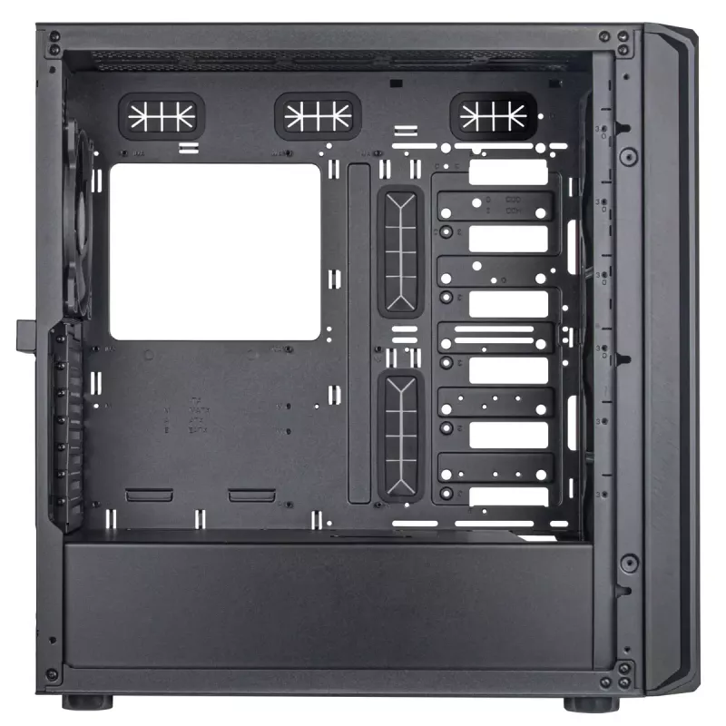 PC korpusas Sidabrinėstone SETA D1 Midi Tower juodas