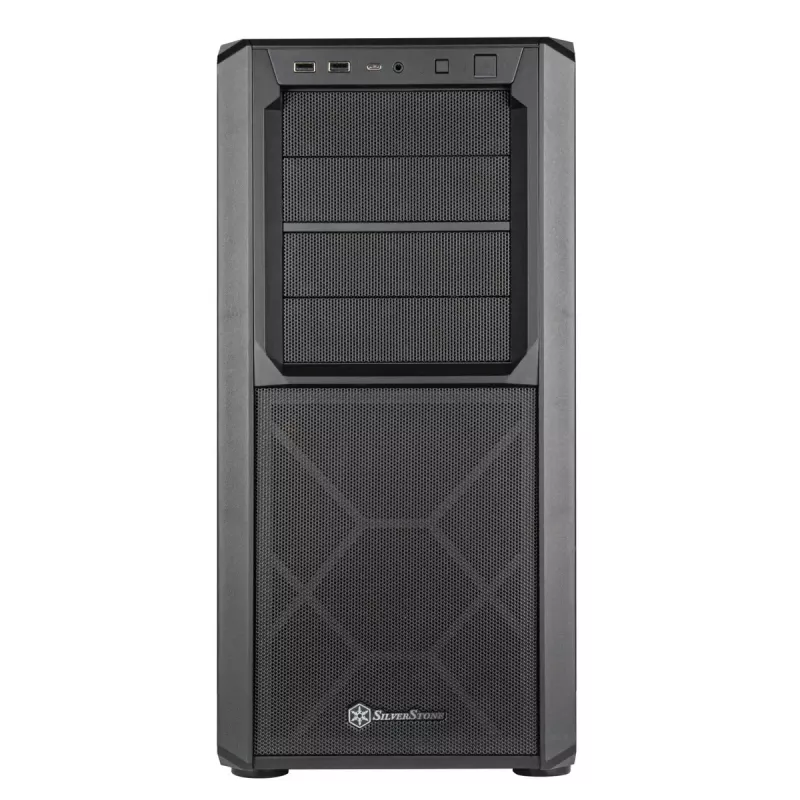 PC korpusas Sidabrinėstone SETA D1 Midi Tower juodas