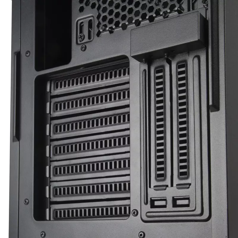 PC korpusas Sidabrinėstone SETA D1 Midi Tower juodas