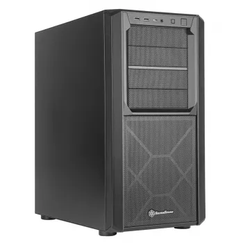 PC korpusas Sidabrinėstone SETA D1 Midi Tower juodas