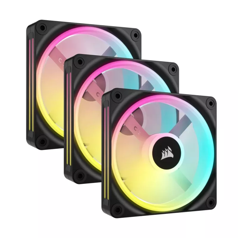 CORSAIR Qx RGB serijos Icue Link Qx120 RGB 120 mm magnetinio kupolo RGB ventiliatoriaus pradinis rinkinys