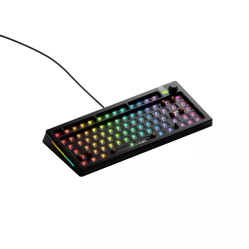 Mechaninė klaviatūra GLORIOUS GMMK 3 PRO 75% Barebones laidinė USB, RGB, juoda, 2 m laidas