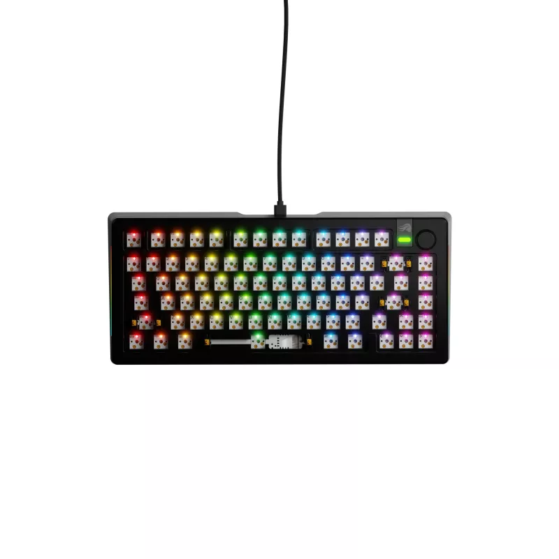 Mechaninė klaviatūra GLORIOUS GMMK 3 PRO 75% Barebones laidinė USB, RGB, juoda, 2 m laidas