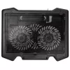 Nešiojamojo kompiuterio aušinimo padėklas Kolink KL-N200, skirtas nešiojamiesiems kompiuteriams iki 39,6 cm (15,6 colio), 2 ventiliatoriai 140 mm, USB maitinimas, juodas
