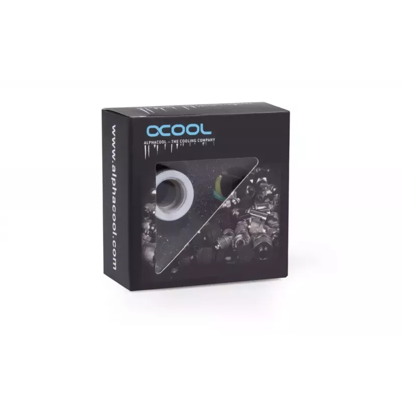 Montavimo rinkinys Alphacool Eiszapfen prailginimas G1/4 išorinis sriegis į G1/4 vidinį sriegį baltas