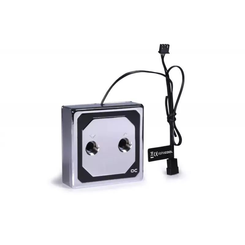 Vandens blokas Alphacool 13083 su žalvariu, variu ir chromu, 70 mm
