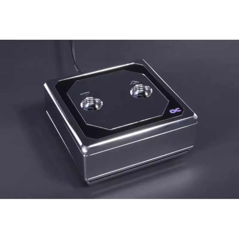 Vandens blokas Alphacool 13083 su žalvariu, variu ir chromu, 70 mm