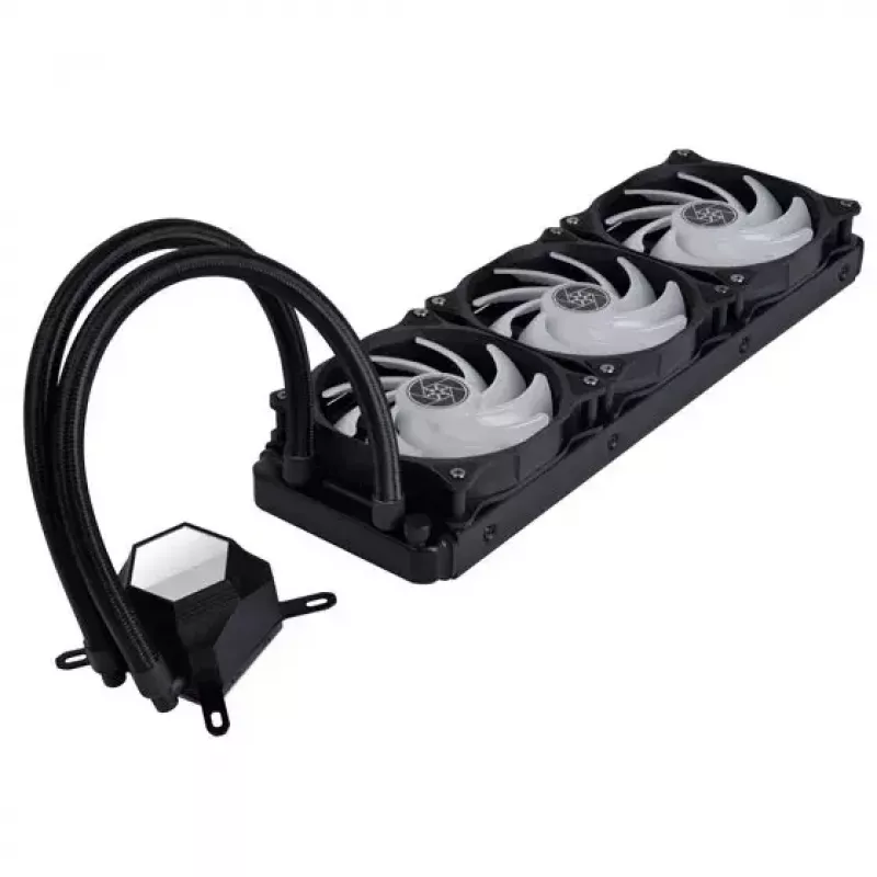 Viskas viename skysčio aušintuvas Sidabrinėstone SST-PF360-ARGB-V2 12 cm Juodas