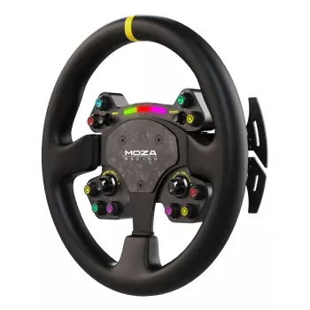 Moza Racing RS V2 vairas, Vairas, PC, Įvairi, Laidinis ir belaidis, Juoda, Anglies pluoštas, Oda