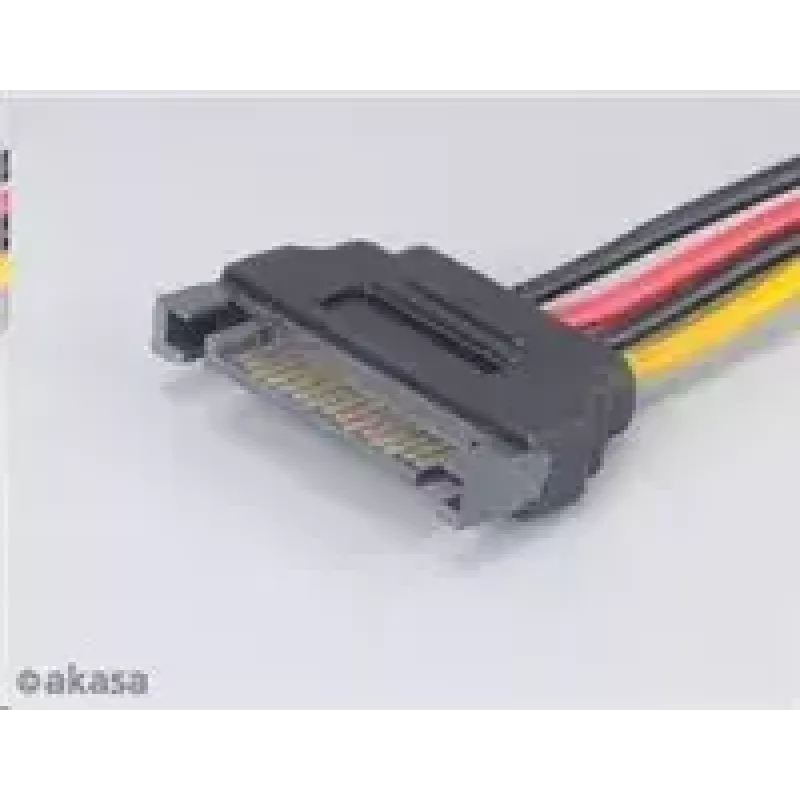 Akasa SATA–4 kontaktų Molex adapteris AK‑CBPW03‑KT02 15 cm kabelis, 2 vnt. pakuotė