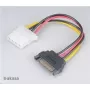 Akasa SATA–4 kontaktų Molex adapteris AK‑CBPW03‑KT02 15 cm kabelis, 2 vnt. pakuotė