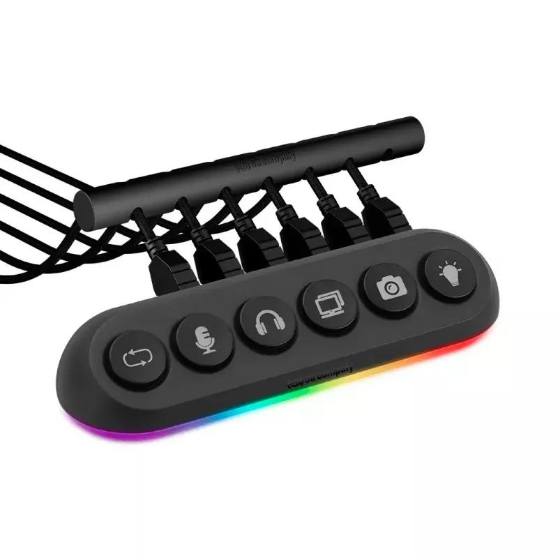 Streamplify HUB DECK 5 juodas USB 2.0 USB 3.0 24W 1,8m