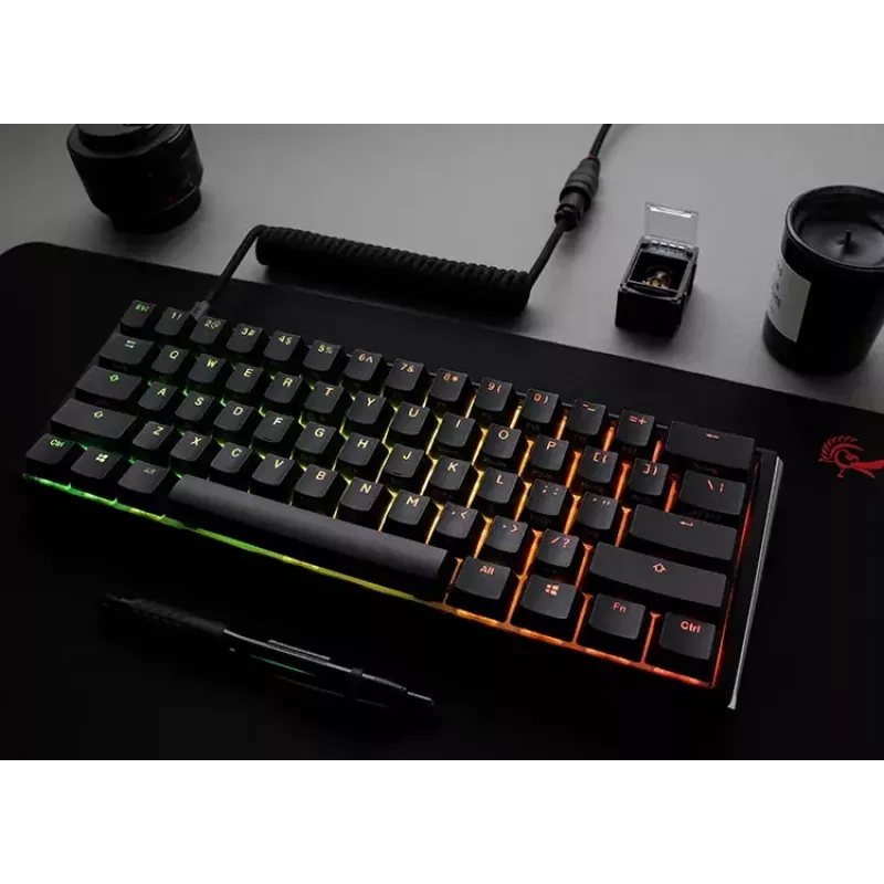 Ducky One 3 Classic Mini klaviatūra, skirta žaidimams, USB, vokiška, juoda balta