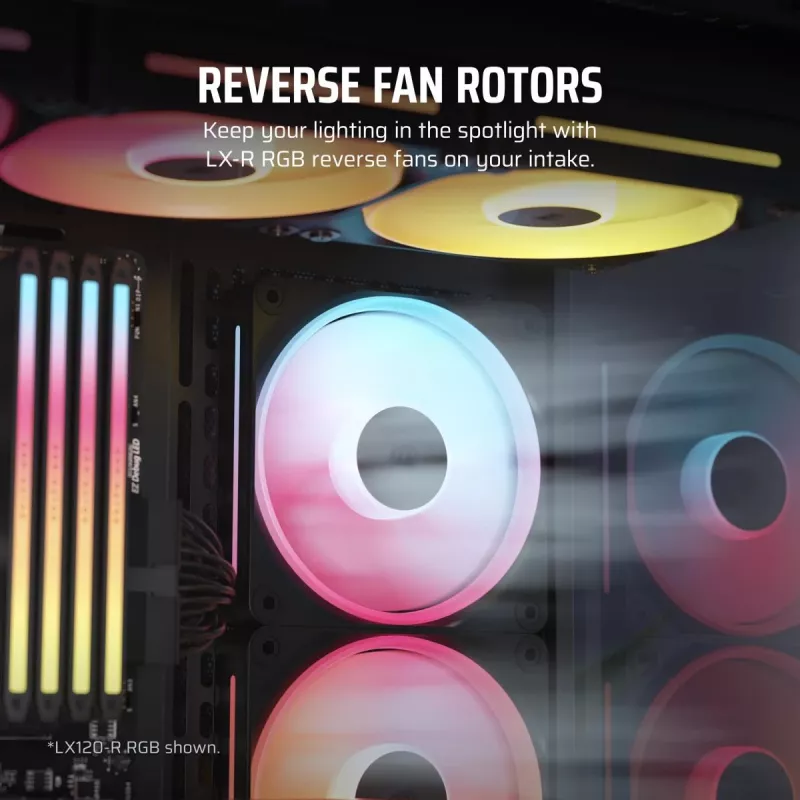 Ventiliatorius Corsair iCUE LINK LX140-R RGB 14 cm Juodas 2000 RPM 3.55 mmH2O
