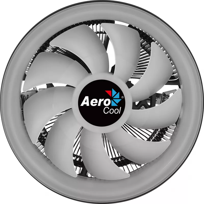 Aerocool Core Plus procesoriaus aušintuvas 13,6 cm, juodas, baltas