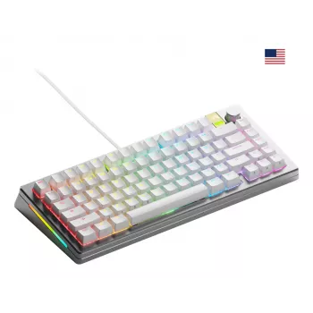 Mechaninė žaidimų klaviatūra GLORIOUS GMMK 3 PRO HE 75% surinkta laidinė USB QWERTY sidabrinė